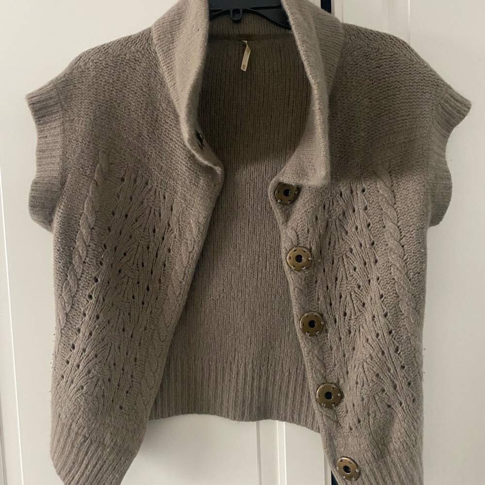 Free People Brown Cardigan Sweater